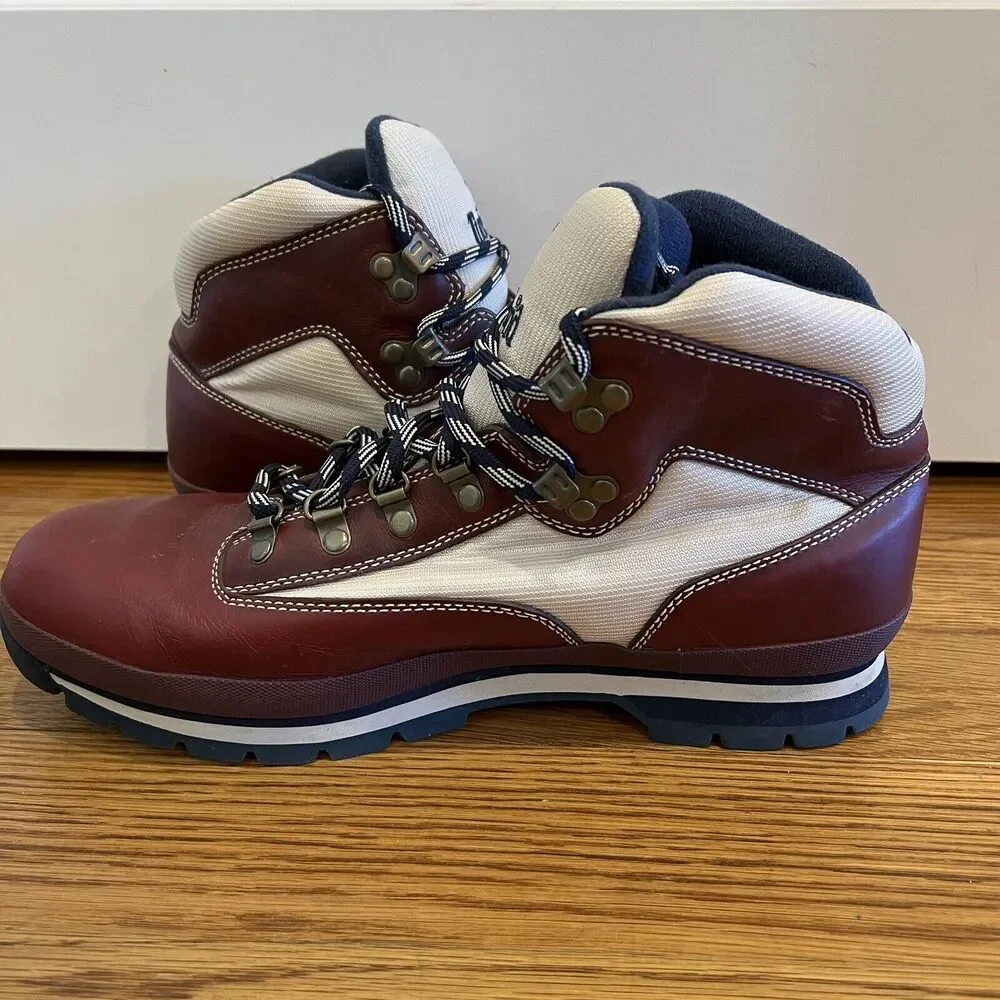 Timberland Hiker Leather and Off White Boots Size‎ 12M *barely worn*